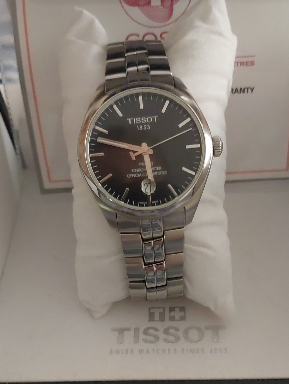 Tissot Men's Stainless Steel Black Dial Watch - Classic Black